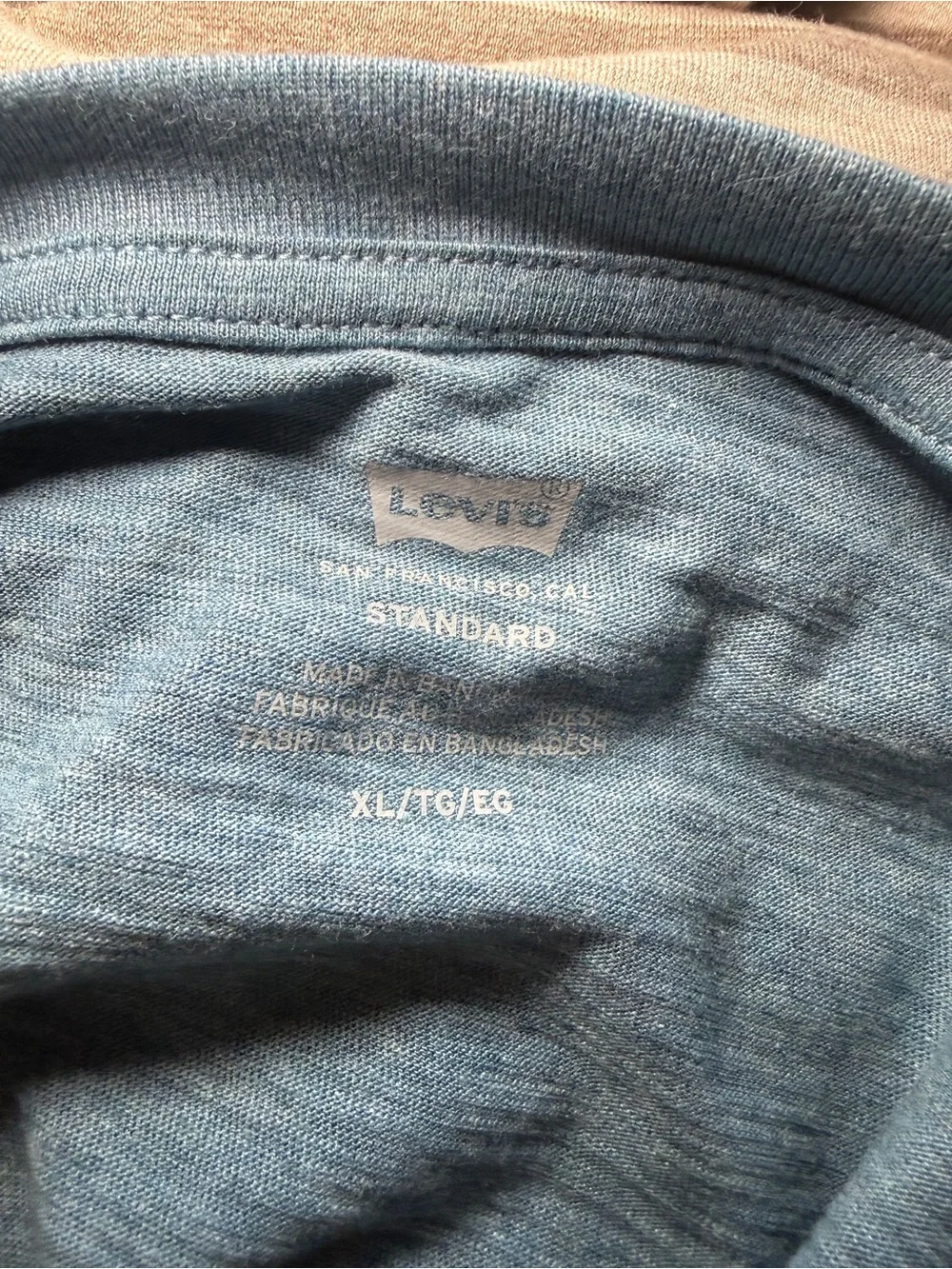 Levi’s Men’s Blue Gray Pocket T-Shirt Standard Fit NWT XL